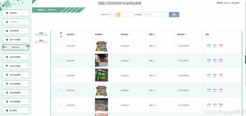 計算機畢業設計django vue冠鵬公司動物保護協會網站系統